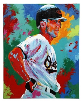 Cal Ripken Enhanced Painting Giclee On Canvas Signed By Artist Al Sorenson